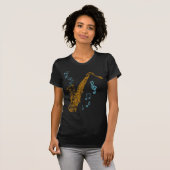 Saxophone Player-muzikant Jazz Music Art T-shirt (Voorkant volledig)
