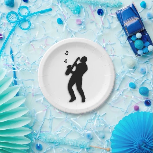 Saxophone Player Papieren Bordje (Feest)