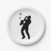 Saxophone Player Papieren Bordje (Voorkant)