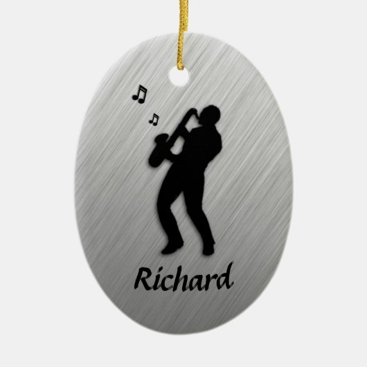 Saxophone Player Personal Keramisch Ornament (Voorkant)