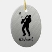 Saxophone Player Personal Keramisch Ornament (Achterkant)