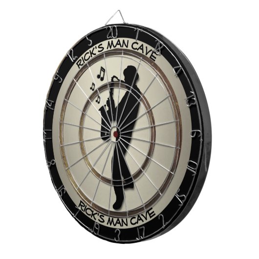 Saxophone Player Personal Man Cave Regulation Dartbord (Voorkant Rechts)