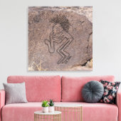 Saxophone Player Petroglyph Canvas Afdruk (Insitu (Woonkamer))
