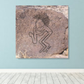 Saxophone Player Petroglyph Canvas Afdruk (Insitu (Houten vloer))
