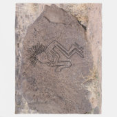 Saxophone Player Petroglyph Fleece Deken (Voorkant)