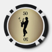Saxophone Player Poker Chips (Achterkant)