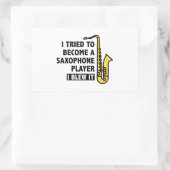 Saxophone Player Rechthoekige Sticker (Tas)
