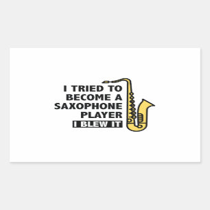 Saxophone Player Rechthoekige Sticker