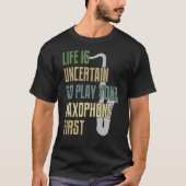 Saxophone Player Retro Style T-shirt (Voorkant)