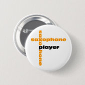 Saxophone Player Ronde Button 5,7 Cm (Voorkant /achterkant)