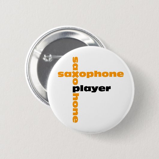 Saxophone Player Ronde Button 5,7 Cm (Voorkant /achterkant)