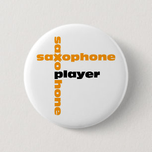Saxophone Player Ronde Button 5,7 Cm
