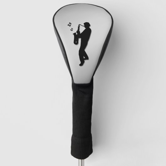 Saxophone Player Silver Golfheadcover (Voorkant)