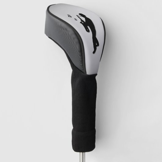 Saxophone Player Silver Golfheadcover (Schuin)
