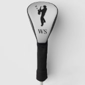 Saxophone Player Silver Monogram Golfheadcover (Voorkant)