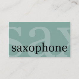 Saxophone Player Teacher Studio Musician Visitekaartje