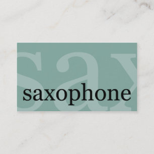 Saxophone Player Teacher Studio Musician Visitekaartje