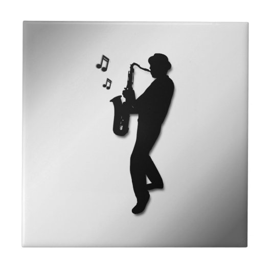 Saxophone Player Tegeltje (Voorkant)