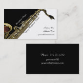 Saxophone Player Visitekaartje (Voorkant / Achterkant)
