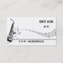 Saxophone Player-Visitekaartjes