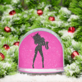 Saxophone Player Woman Sneeuwbol (Kerstmis)