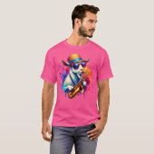 Saxophone Playing Goat With Sunglasses T-shirt (Voorkant volledig)