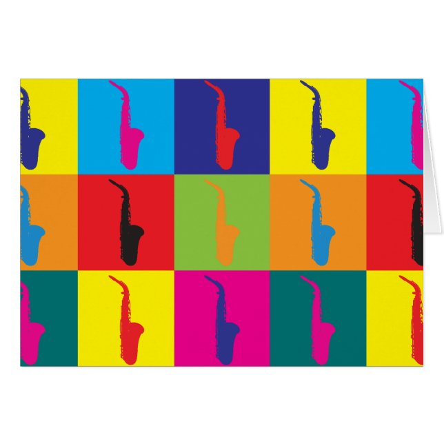 Saxophone Pop Art (Voorkant Horizontaal)