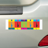 Saxophone Pop Art Bumpersticker (Op auto)