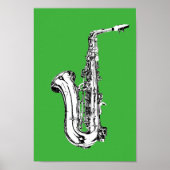 Saxophone Poster (Voorkant)
