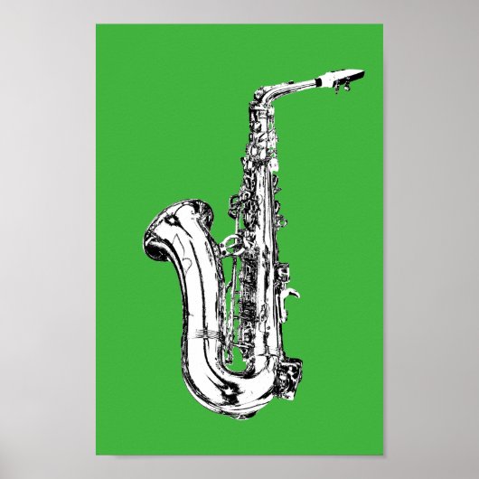 Saxophone Poster (Voorkant)
