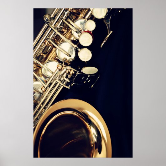 Saxophone Poster Print (Voorkant)