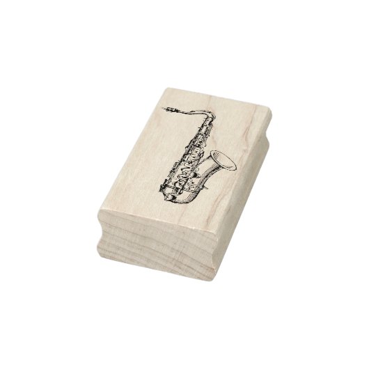 Saxophone Rubber Art Stamp Rubberstempel (Stempel)