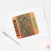 SAXOPHONE SATIVA VIERKANTE STICKER (Envelop)