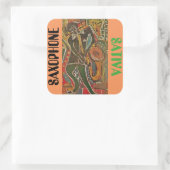 SAXOPHONE SATIVA VIERKANTE STICKER (Tas)