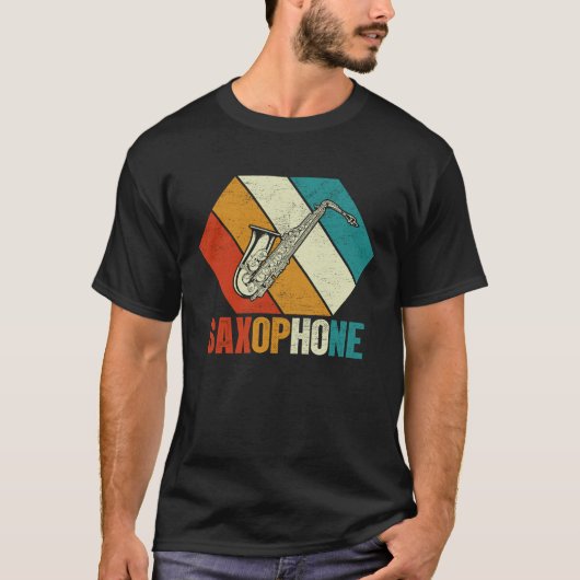 Saxophone Saxaphone Player Music Jazz Tenor  3 T-shirt (Voorkant)