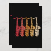 Saxophone Saxaphone Player Music Jazz Tenor Kaart (Voorkant / Achterkant)