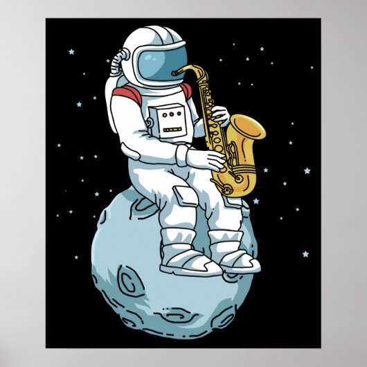 Saxophone Saxophonist Gifts Jazz Music Saxophone Poster (Voorkant)