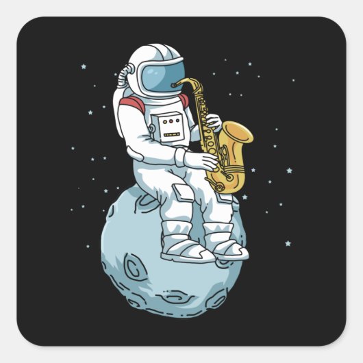 Saxophone Saxophonist Gifts Jazz Music Saxophone Vierkante Sticker (Voorkant)