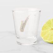 Saxophone Shot Glass Shot Glas (Achterkant)