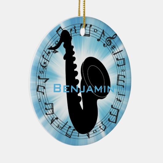 Saxophone Silhouette Design Ornament (Rechts)
