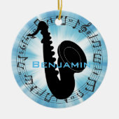 Saxophone Silhouette Design Ornament (Voorkant)