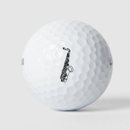 Saxophone Sketch Golfballen (Voorkant)
