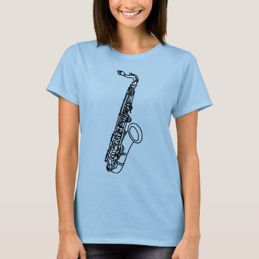 Saxophone Sketch T-shirt (Voorkant)