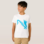 Saxophone - Sky Blue T-shirt (Voorkant volledig)