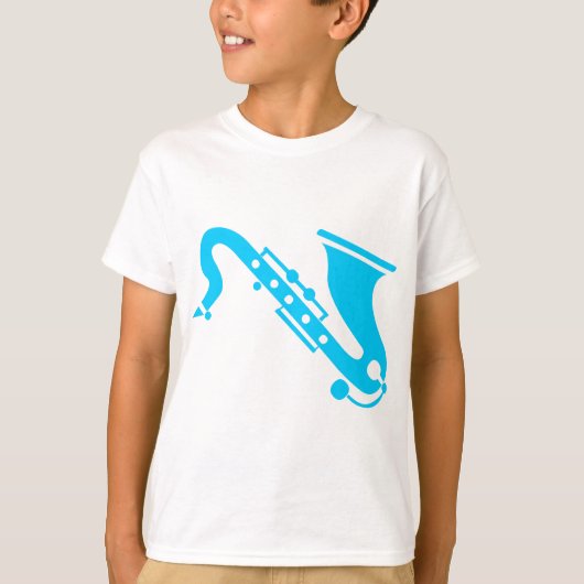 Saxophone - Sky Blue T-shirt (Voorkant)