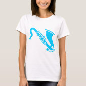 Saxophone - Sky Blue T-shirt (Voorkant)