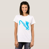 Saxophone - Sky Blue T-shirt (Voorkant volledig)