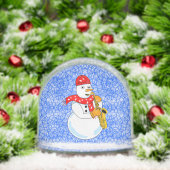 Saxophone Snowman Snow Wereldbol Sneeuwbol (Kerstmis)