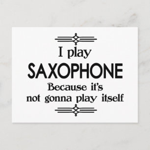 Saxophone - Speel zelf Funny Deco Music Briefkaart