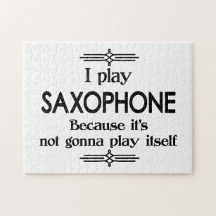 Saxophone - Speel zelf Funny Deco Music Legpuzzel